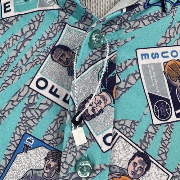 RSVLTS x The Office Series 5 Basketball Cards Shirt Mens Medium Blue Button New - Picture 4 of 11